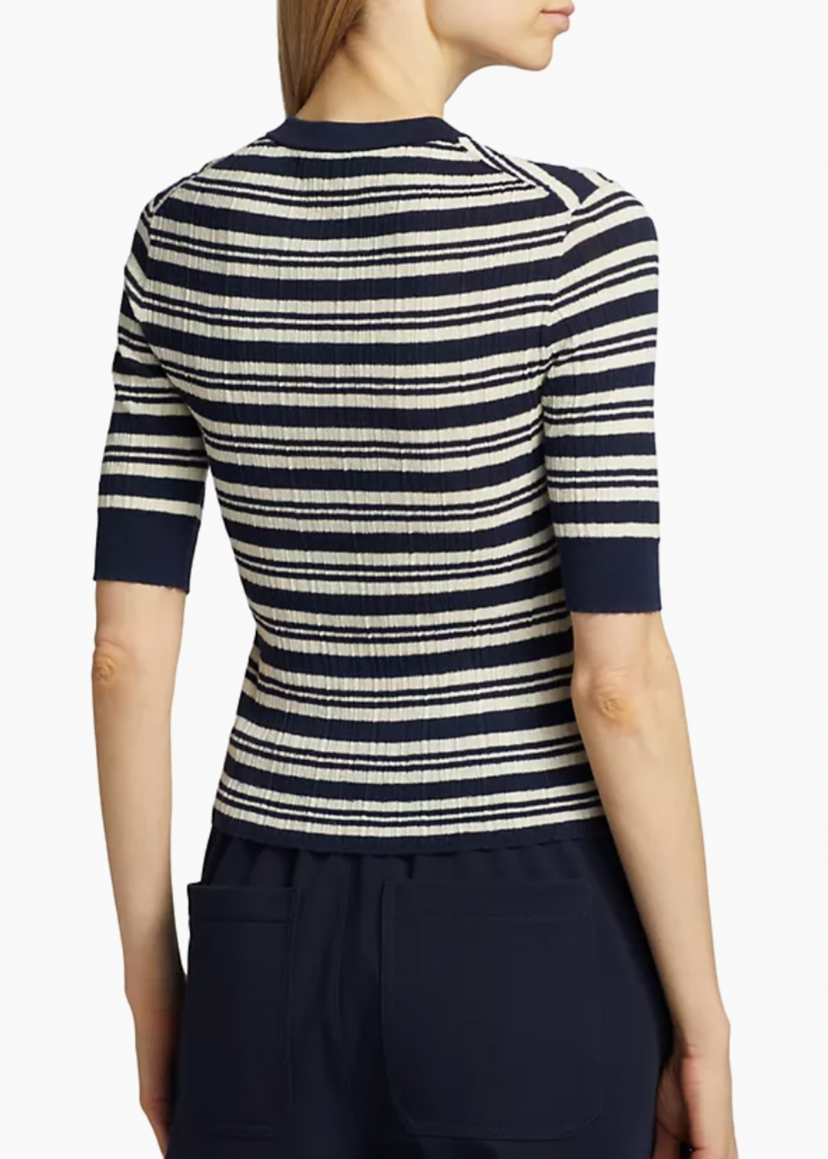 A.L.C.  Fisher Ribbed Cotton-Blend Blouse