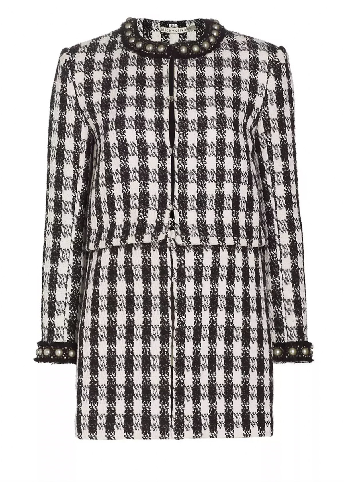Alice + Olivia Deon Convertible Tweed Jacket