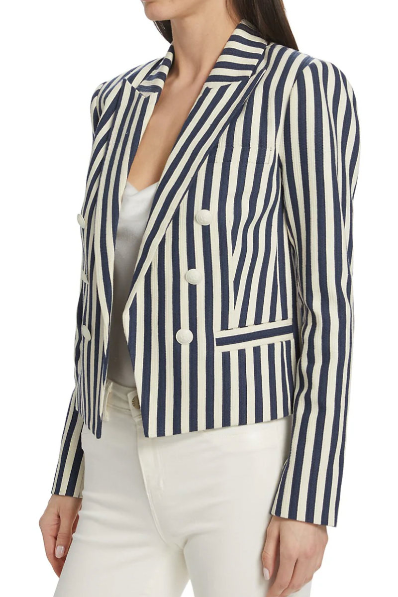 L'Agence Brooke Cropped Double-Breasted Blazer