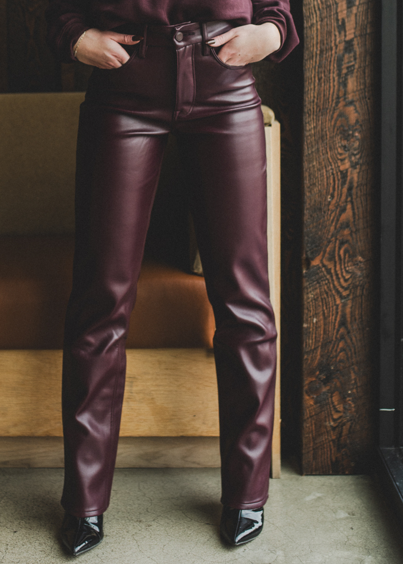 Good American Good Icon Faux Leather Pants