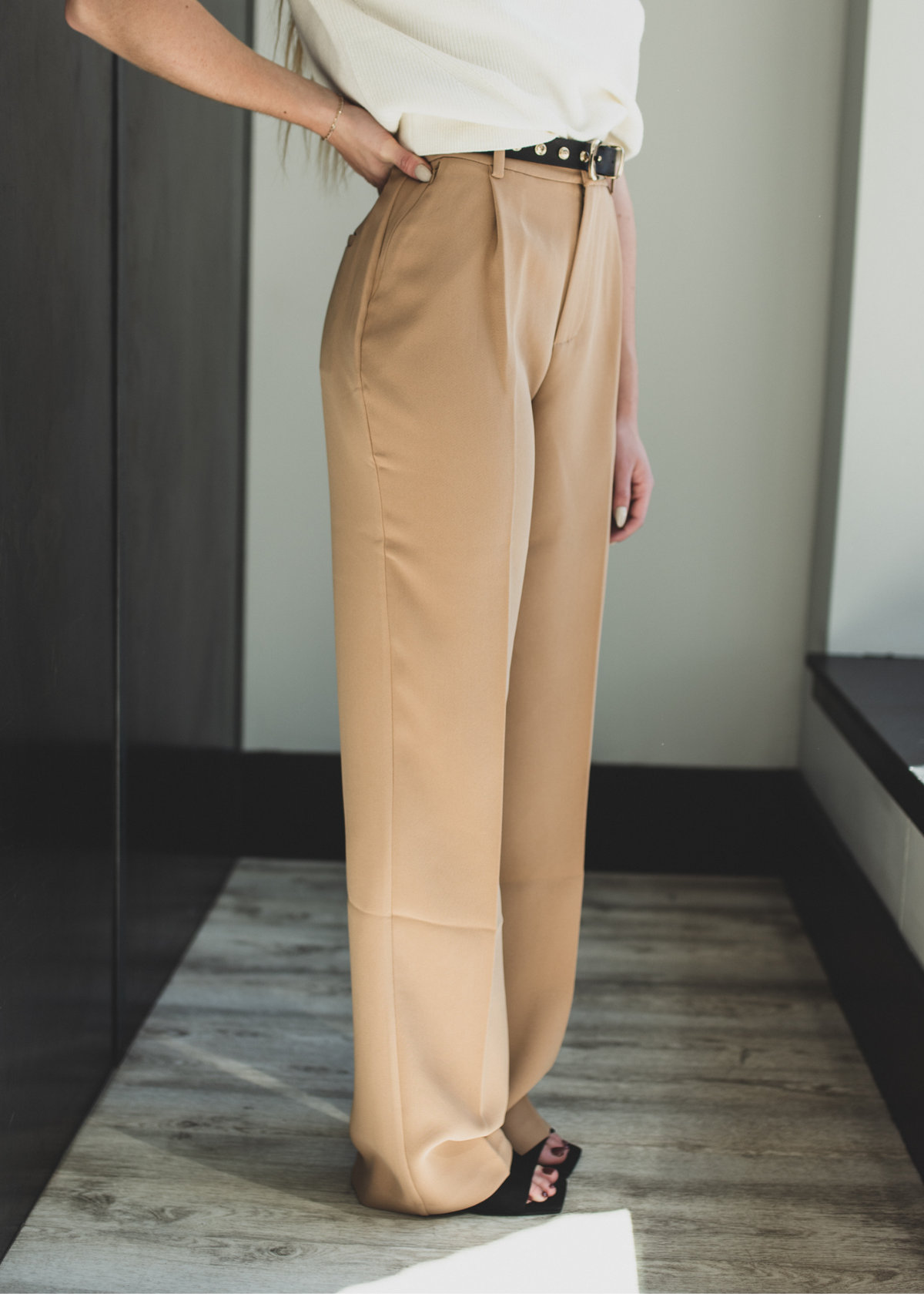 Good American Luxe Suiting Column Trouser