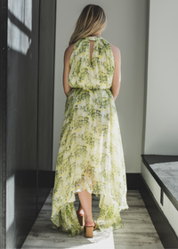 SALONI Irina Sleeveless Printed Asymmetric Maxi Dress