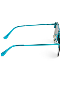 Diff Eyewear Taho Turquoise Metallic + Teal Mirror Polarized