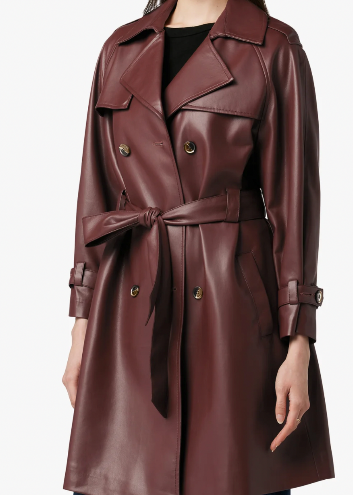 Joes Jeans Eliza Vegan Leather Trench