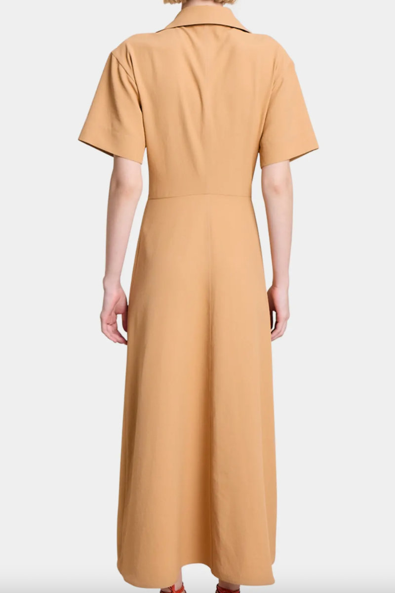 A.L.C. Florence Pleated Button-Front Maxi Dress