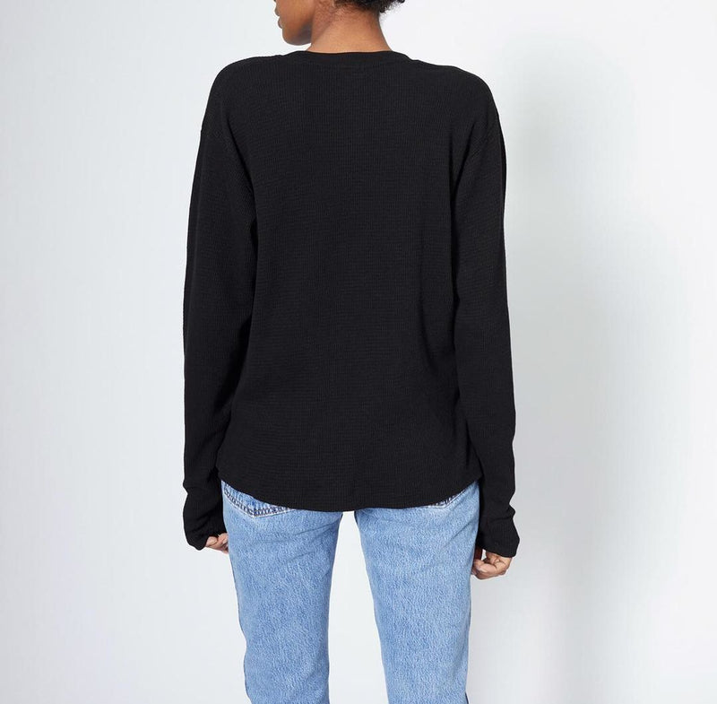 RE/DONE HENLEY THERMAL LONG SLEEVE TEE - AshleyCole Boutique