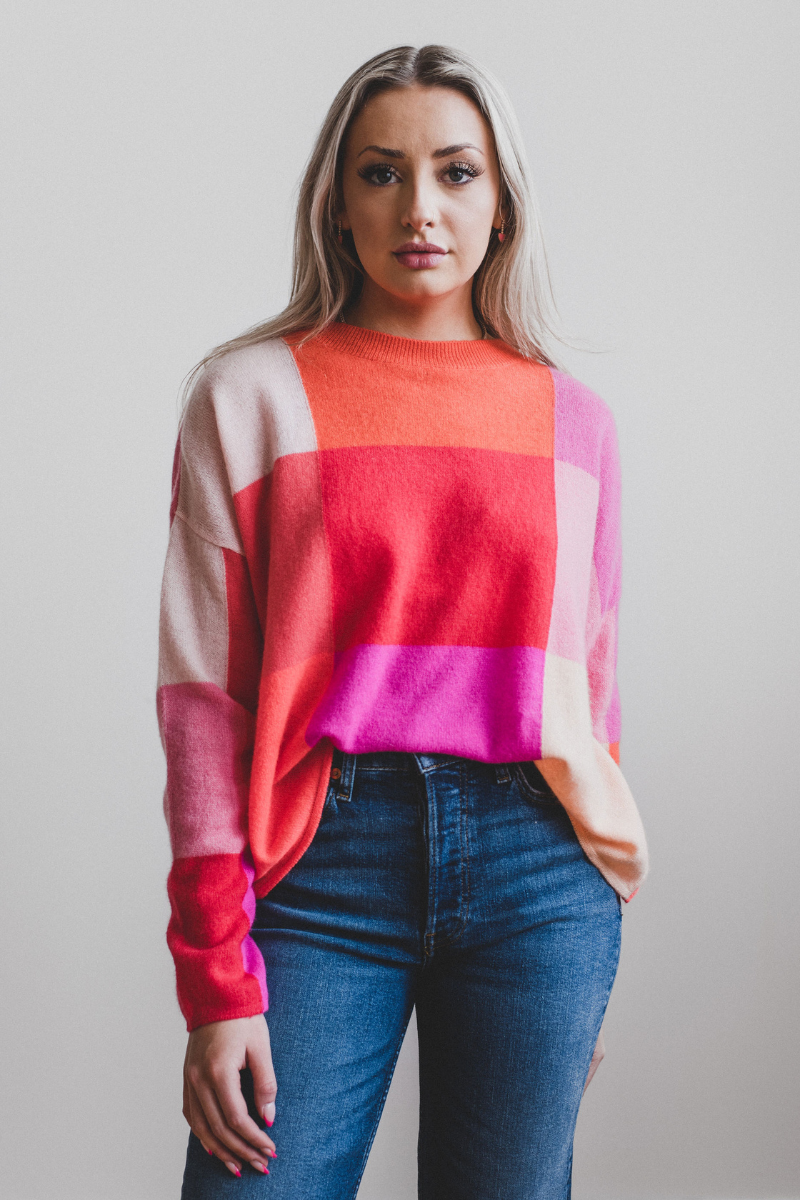 Crush Cashmere Patchwork Did Sweater