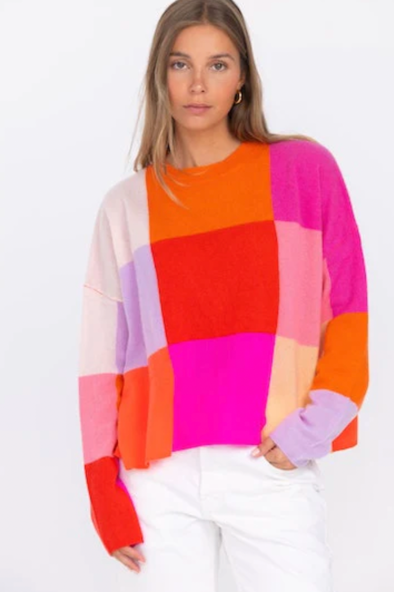 Crush Cashmere Patchwork Did Sweater