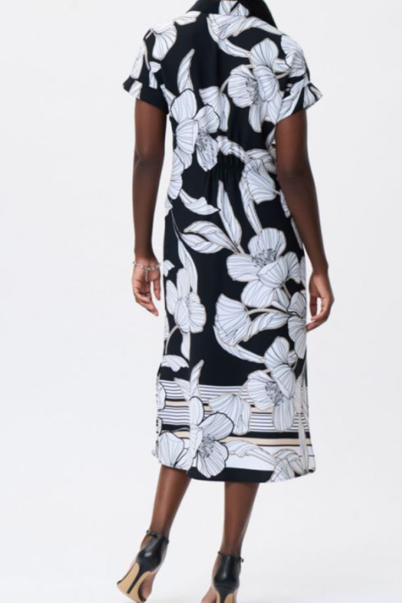 Joseph Ribkoff Black/Multi Floral Print Dress Style 231061