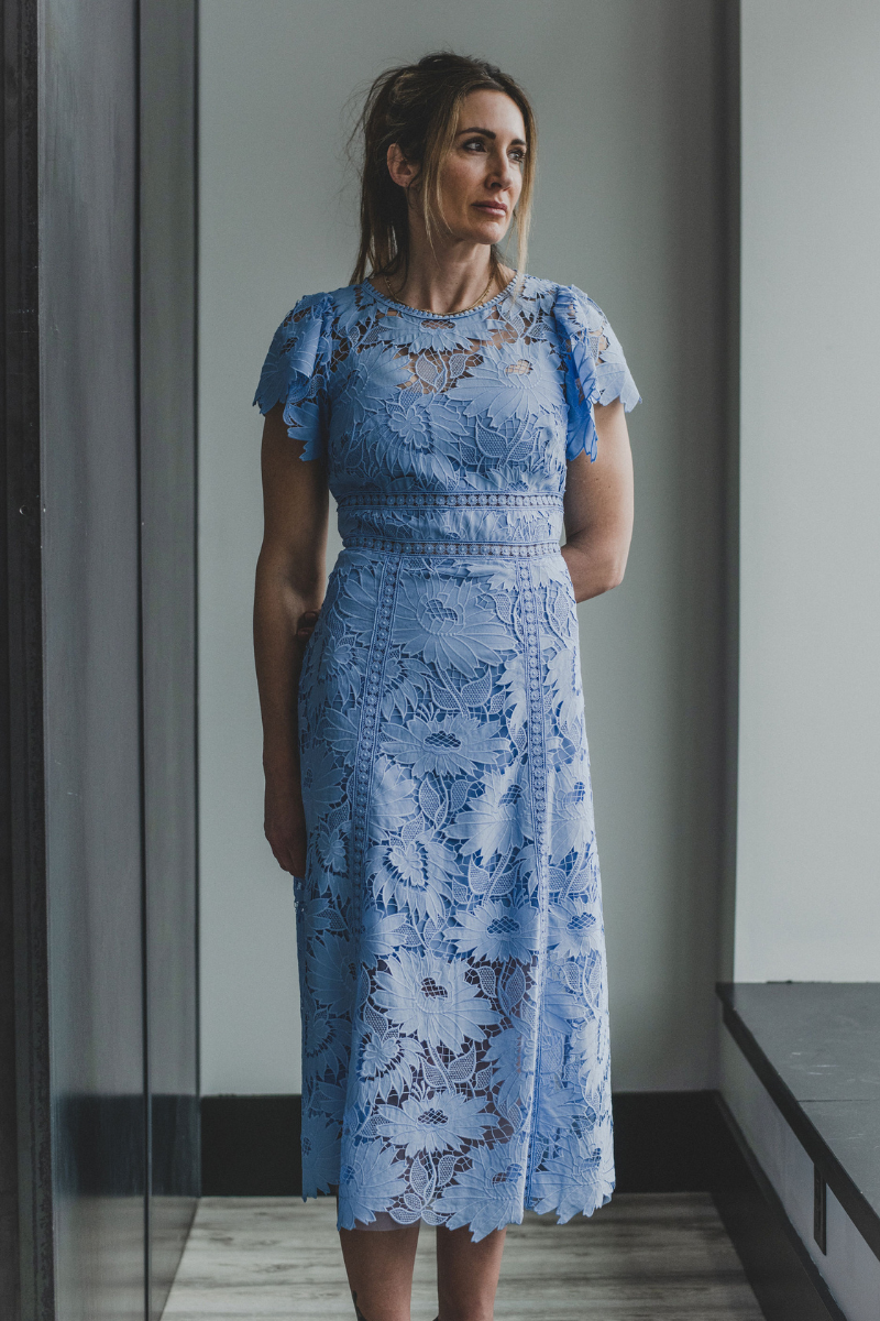 Monique Lhuillier Sleeveless Midi Dress