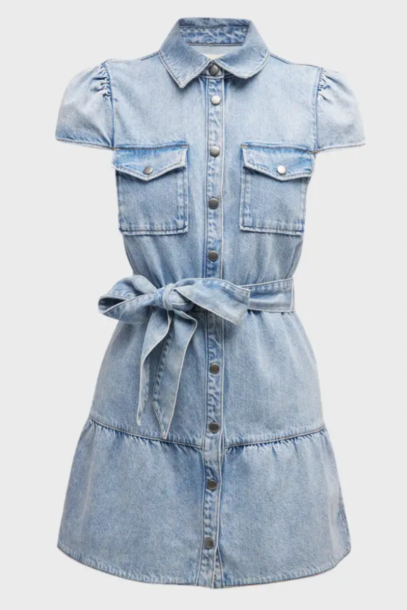 Alice + Olivia Miranda Denim Mini Shirtdress