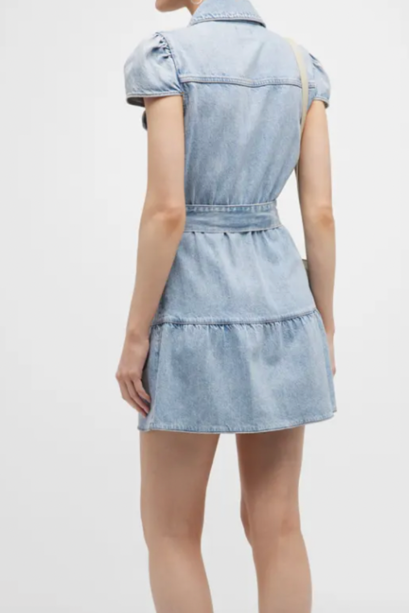 Alice + Olivia Miranda Denim Mini Shirtdress