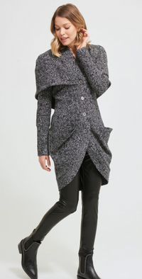 Joseph Ribkoff Black/White Coat Style 213648 - AshleyCole Boutique