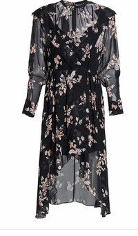 IRO Iliona Floral Chiffon Midi Dress - AshleyCole Boutique
