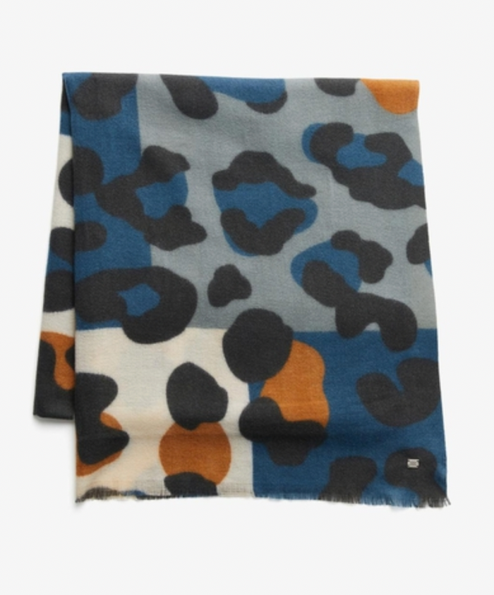 FLETA woven scarf with print and fray - AshleyCole Boutique