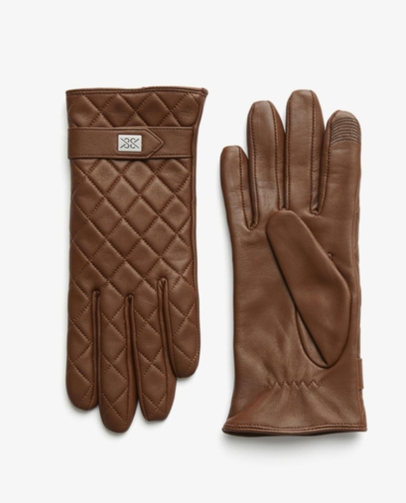 NICOLE leather gloves with tech-friendly tips - AshleyCole Boutique