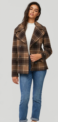 UNNA double-breasted plaid wool jacket - AshleyCole Boutique