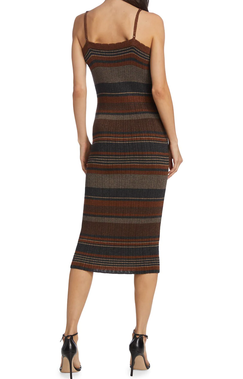 L'AGENCE Sandi Striped Knit Dress - AshleyCole Boutique
