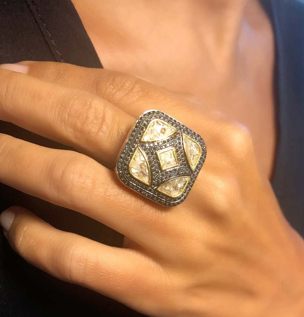 Imek Ring Black Diamond - AshleyCole Boutique