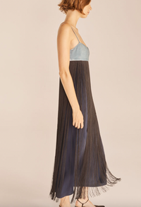FRINGE OVERLAY SLIP DRESS - AshleyCole Boutique