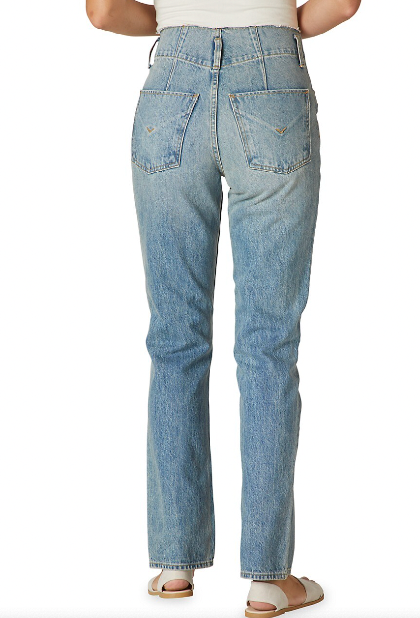Hudson Jeans Pleated Straight-Leg Jeans - AshleyCole Boutique
