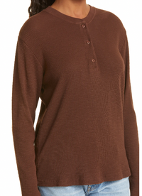 Thermal Knit Henley Top RE/DONE - AshleyCole Boutique