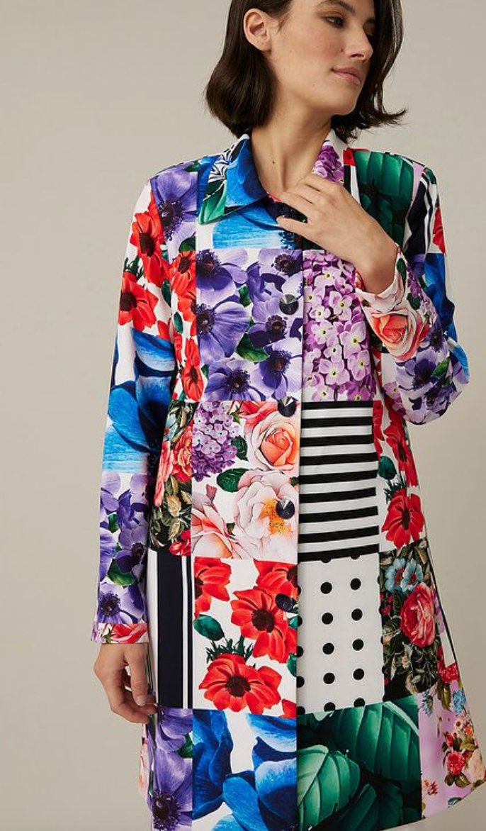 Mixed Print Jacket Style 221329 - AshleyCole Boutique
