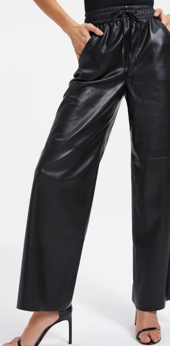 Good American BETTER THAN LEATHER WIDE LEG - AshleyCole Boutique
