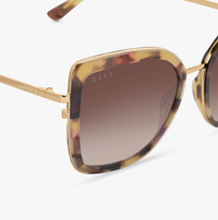 Clarisse Gold Brown Gradient Sunglasses - AshleyCole Boutique