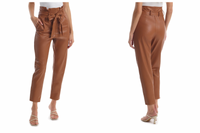 Brown faux Leather Pants