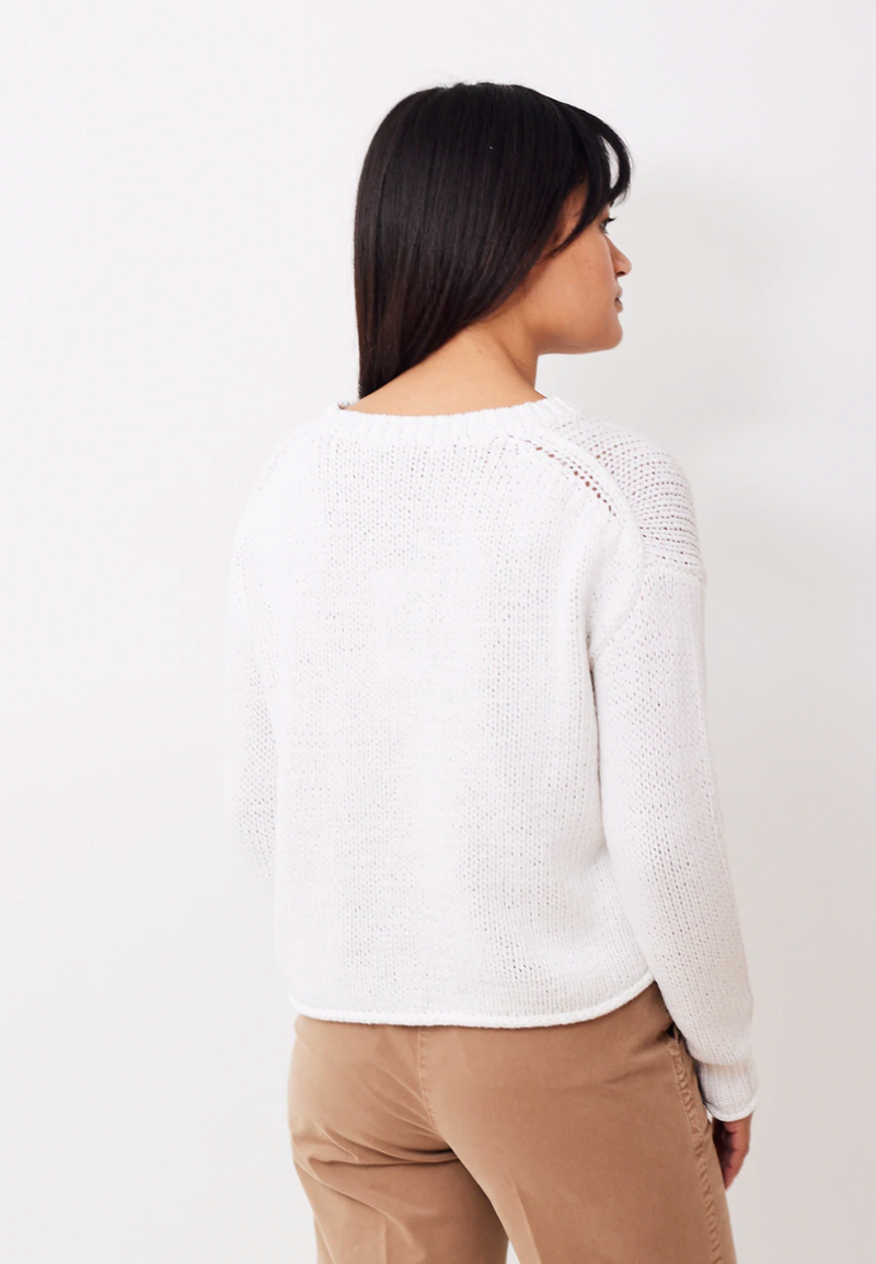 Cropped White Sweaters
