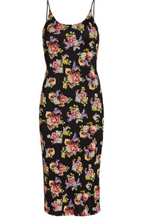 Alice + Olivia Delora Fitted Floral Midi-Dress