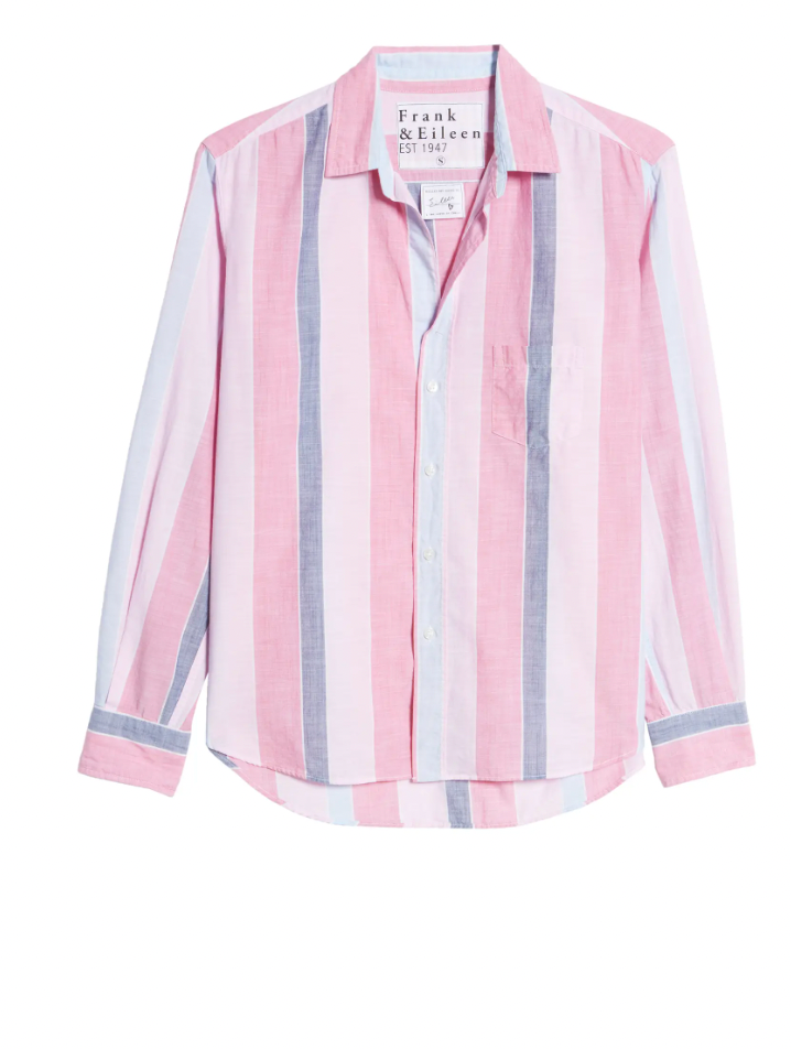 FRANK & EILEEN Eileen Stripe Woven Cotton Button-Up Shirt