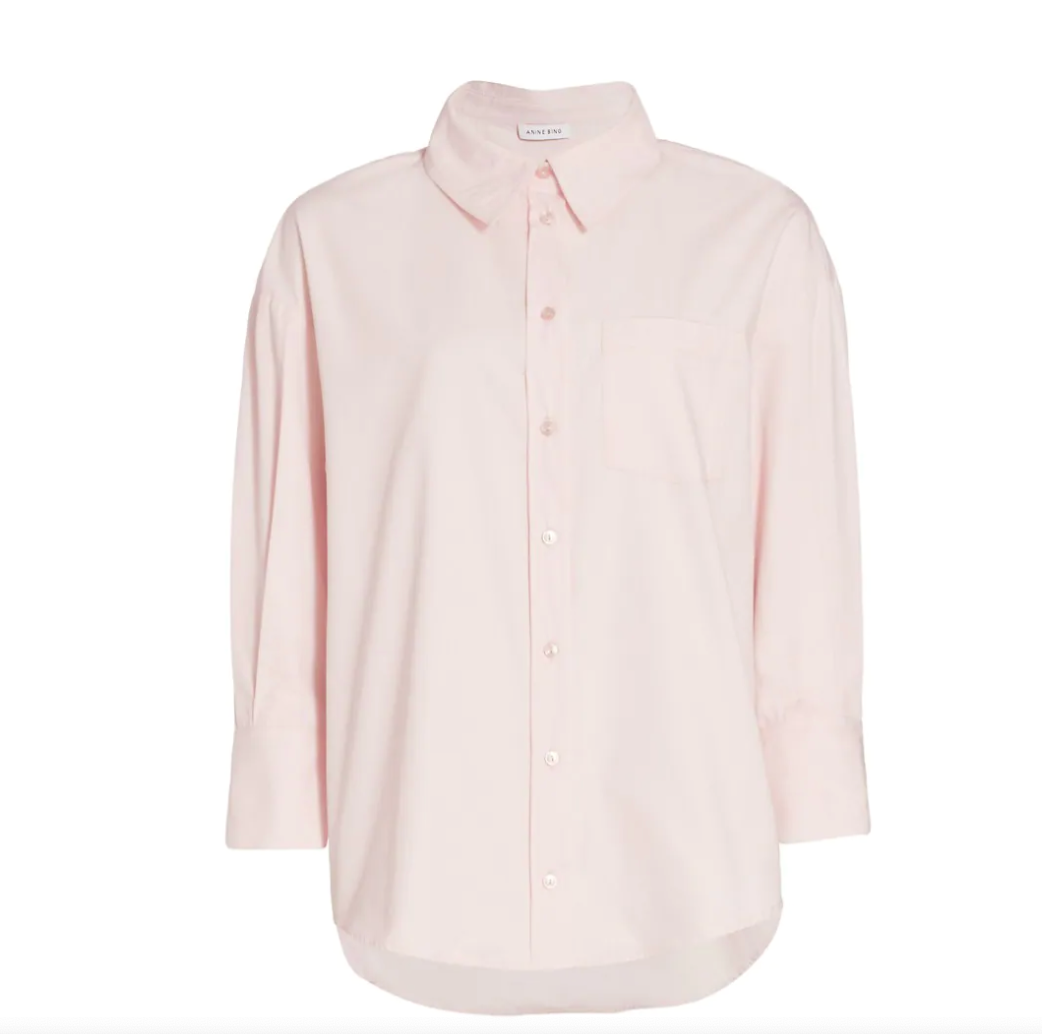 ANINE BING Mika Cotton Button-Up Shirt