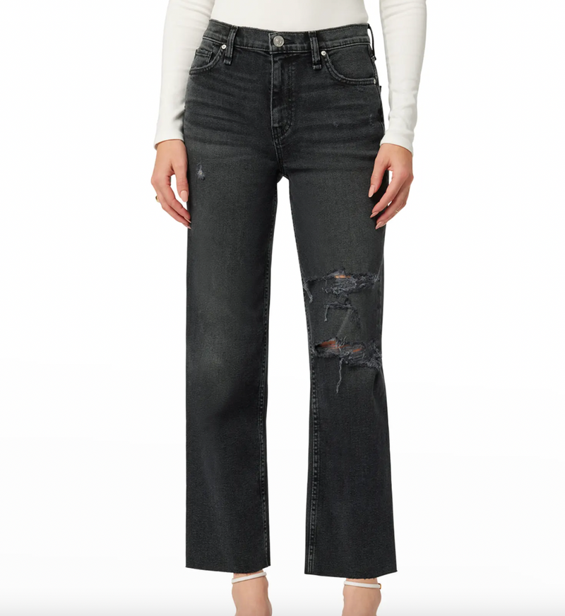 Hudson Remi Distressed Straight Cropped Jeans