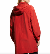 Eileen Fisher Long Stand-Collar Jacket w/ Hidden Hood