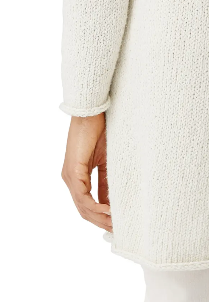 Eileen Fisher Raglan Sleeve Hooded Organic Cotton Cardigan