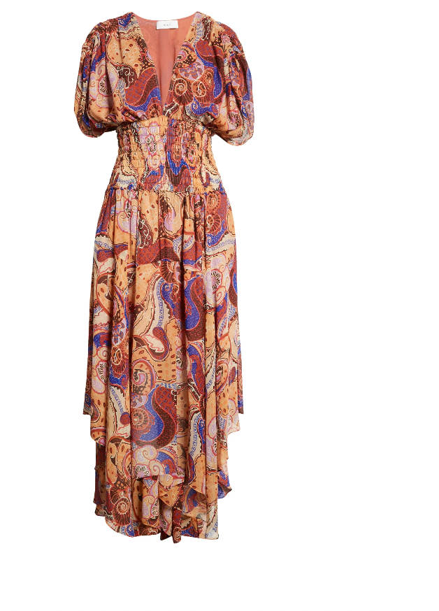 A.L.C. Lucia Paisley Silk Maxi Dress