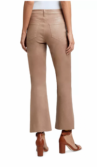 L'AGENCE Kendra High Rise Cropped Flared Jeans in Cappuccino
