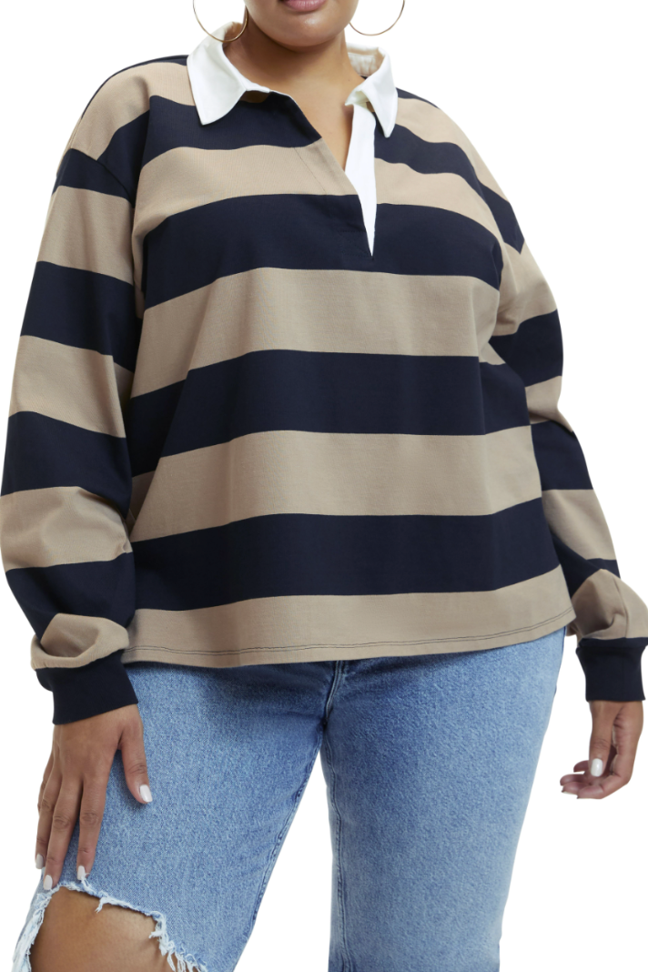 Good American Oversized Rugby Shirt