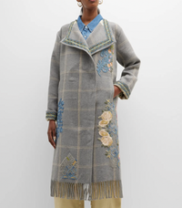 Johnny Was Omari Embroidered Wool-Blend Coat