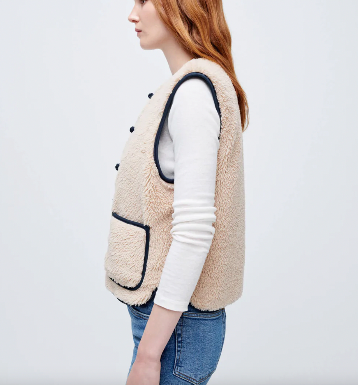 RE/DONE Knot Front Sherpa Vest