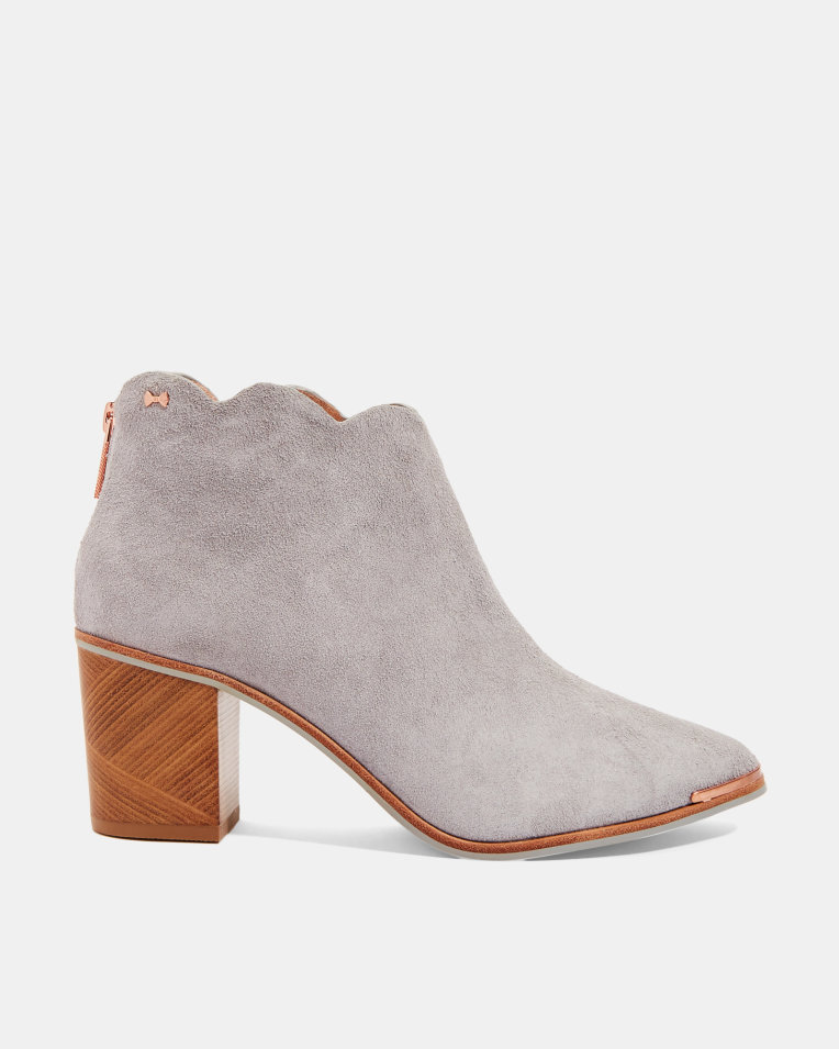 TED BAKER JOANIEE SCALLOP DETAIL SUEDE BOOT - AshleyCole Boutique