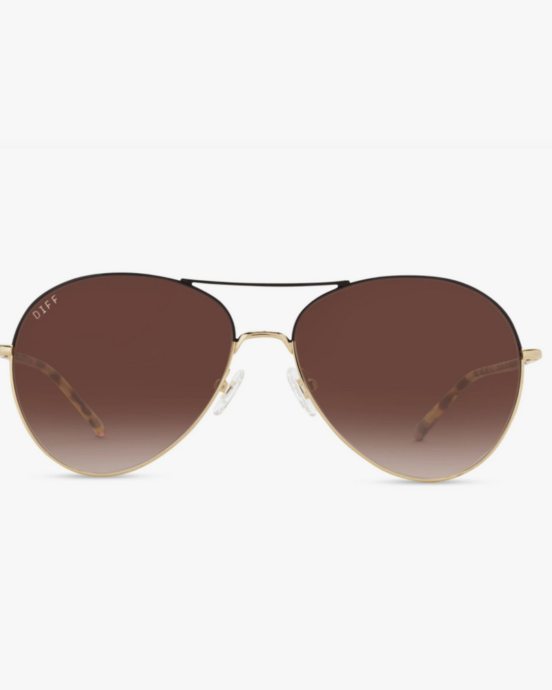 Knox Gold Brown Gradient Sunglasses - AshleyCole Boutique