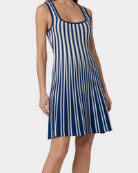 Milly Stripe Fit & Flare Dress