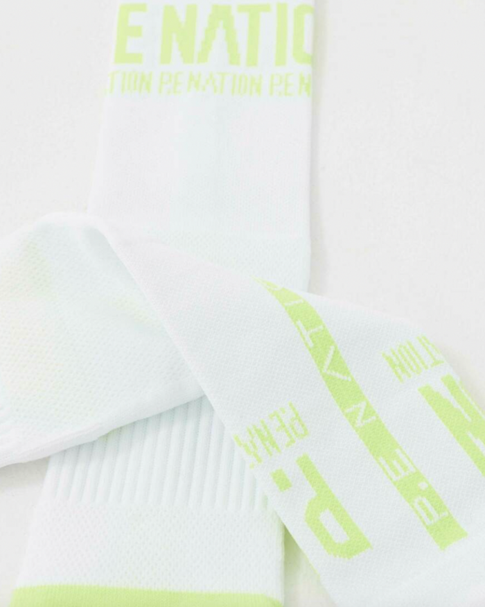 P.E. Nation Backline Sock in Optic White - AshleyCole Boutique