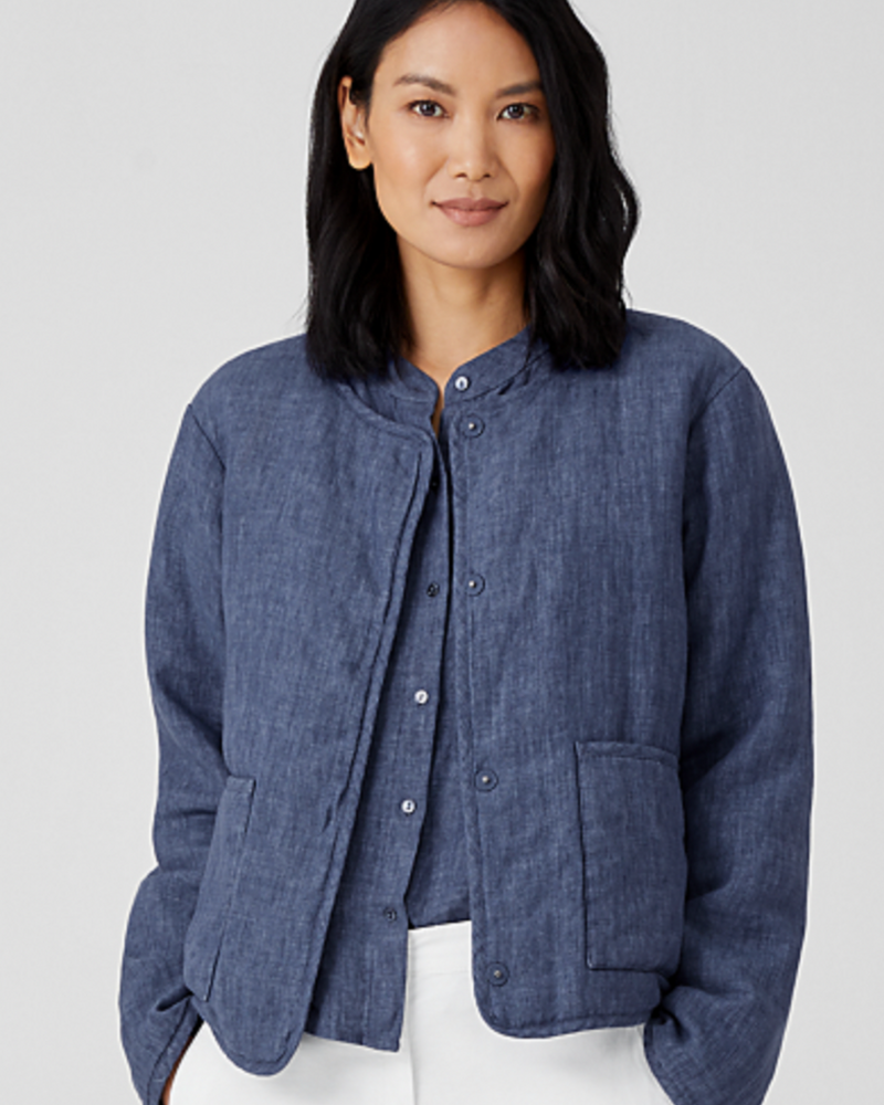 WASHED ORGANIC LINEN DELAVE CLASSIC COLLAR SHIRT EASY FIT, LONG LENGTH - AshleyCole Boutique