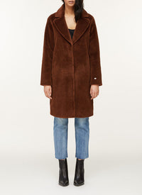 SOIA & KYO RUBINA RELAXED-FIT EMBOSSED WOOL COAT - AshleyCole Boutique