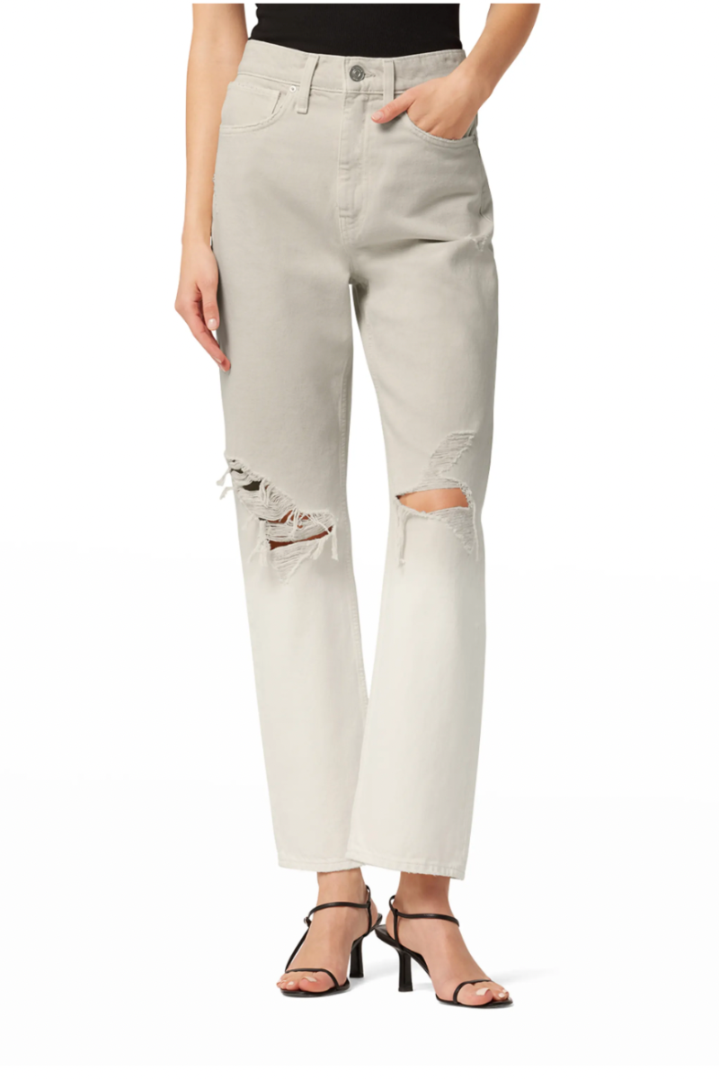 Hudson Jade Distressed Straight Ombre Ankle Jeans